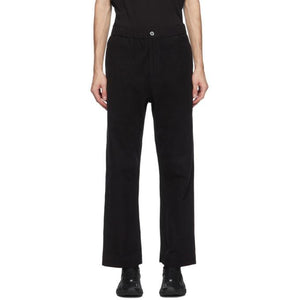 Snow Peak Black Organic Cotton Suede Lounge Pants