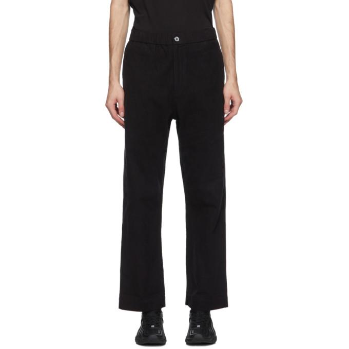 Snow Peak Black Organic Cotton Suede Lounge Pants