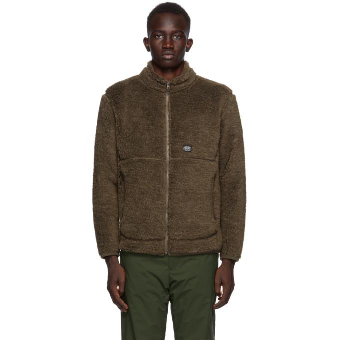 Snow Peak Brown Wool Fleece Jacket