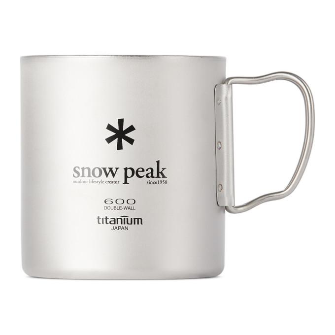Snow Peak Silver Ti-Double 600 Mug-BlackSkinny