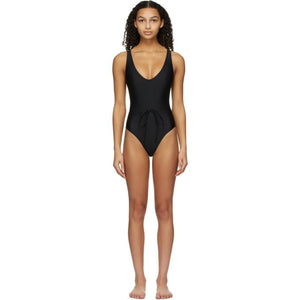 Solid and Striped Black The Michelle One-Piece Swimsuit