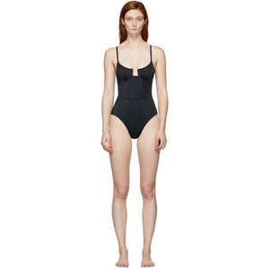 Solid and Striped Black The Veronica One-Piece Swimsuit