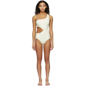 Solid and Striped Off-White The Claudia One-Piece Swimsuit