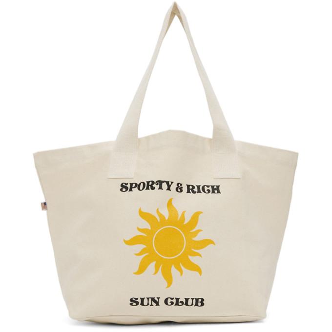 Sporty and Rich Beige Sun Club Tote