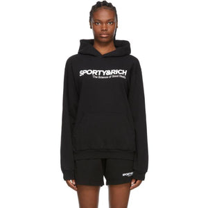 Sporty and Rich Black Science of Good Health Hoodie