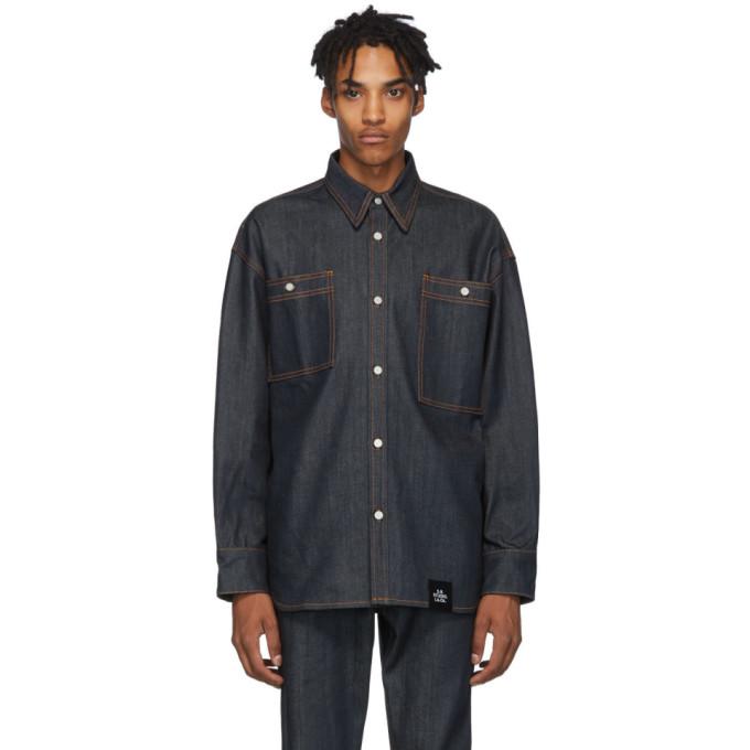 S.R. STUDIO. LA. CA. Indigo Denim Oversized Button-Down Shirt