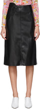 Commission SSENSE Exclusive Black Faux-Leather A-Line Skirt