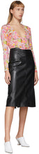 Commission SSENSE Exclusive Black Faux-Leather A-Line Skirt - Jupe A-Line Ssense Ssense EXCLUSIVE SSENSE - 위원회 SSENSE 독점 블랙 가짜 가죽 A 라인 스커트