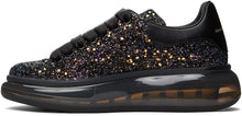 Alexander McQueen SSENSE Exclusive Black Galaxy Glitter Oversized Sneakers