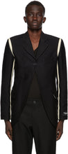 Ann Demeulemeester SSENSE Exclusive Black God of Wild Simplistic Blazer - Ann Demeulemeester Ssense EXCLUSIVE NOIR DIEU DE BLAZER SIMPLETIQUE WILD SIMPLIQUE - Ann Demeulemeester Ssense 야생의 단순한 블레이저의 독점적 인 흑인 신
