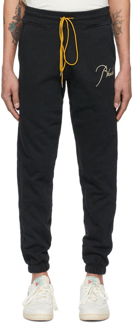 Rhude SSENSE Exclusive Black Logo Lounge Pants - Rhude Ssense Exclusive Black Logo Logo Lounge Pants - Rhude Ssense 독점적 인 블랙 로고 라운지 바지