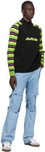 AGR SSENSE Exclusive Black Striped Logo Sweater
