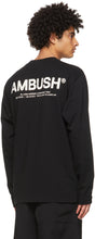 AMBUSH SSENSE Exclusive Black XL Logo Long Sleeve T-Shirt
