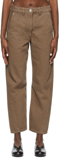 Lemaire SSENSE Exclusive Brown Twisted Jeans - Jean exclusif exclusif de Lemaire Ssense - Lemaire Ssense 독점적 인 갈색 꼬인 청바지