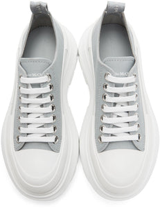 Alexander McQueen SSENSE Exclusive Grey Tread Slick Platform Low Sneakers