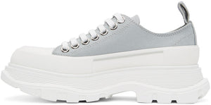Alexander McQueen SSENSE Exclusive Grey Tread Slick Platform Low Sneakers