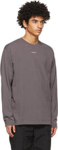 AMBUSH SSENSE Exclusive Grey XL Logo Long Sleeve T-Shirt