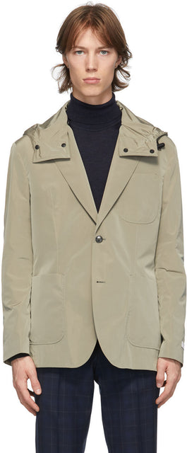 Tiger of Sweden SSENSE Exclusive Khaki Veltlin 2.0 Hooded Blazer - Tiger of Suède Ssense Exclusive Khaki Veltlin 2.0 Blazer à capuche - 호랑이 스웨덴 Ssense 독점적 인 카키 veltlin 2.0 후드 블레이저