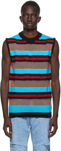 AGR SSENSE Exclusive Multicolor Mohair Vest - AGR SSense exclusif multicolor mohair gilet - Agr Ssense 독점적 인 여러 가지 빛깔의 모헤어 조끼