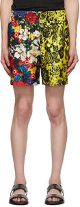 Versace SSENSE Exclusive Multicolor Silk Bouquet Shorts - Versace Ssense exclusif multicolor Silk Bouquet Short - 베르사체스 Ssense 독점적 인 여러 가지 빛깔의 실크 꽃다발 반바지