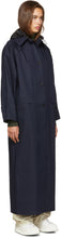 KASSL Editions SSENSE Exclusive Navy Canvas Trench Coat