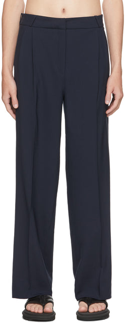 Coperni SSENSE Exclusive Navy Loose Tailored Trousers - Pantalon exclusif exclusif de Coperni Ssense Navy Ssense - Coperni Ssense 독점 해군 느슨한 맞춤형 바지