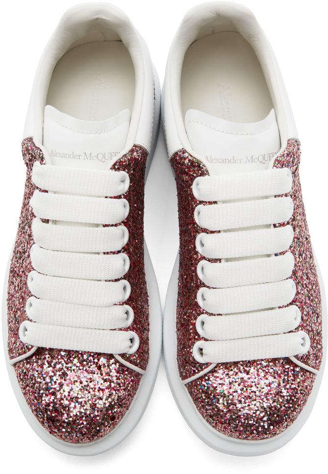 Alexander McQueen SSENSE Exclusive Pink Galaxy Glitter Oversized Sneakers