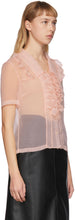 Commission SSENSE Exclusive Pink Ruffled Short Sleeve Shirt