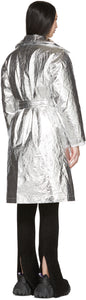 Ienki Ienki SSENSE Exclusive Silver Woolmark Mac Coat