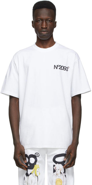 Aitor Throupâ€™s TheDSA SSENSE Exclusive White 'No2093' T-Shirt - T-shirt EXCLUSIF 'NO2093' EXCLUSIF 'NO2093' EXCLUSIF ™ SSE - Aitor Throupâ € ™ S Thedsa Ssense 독점 화이트 'No2093'티셔츠
