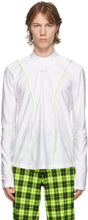 Sankuanz SSENSE Exclusive White Nylon Long Sleeve T-Shirt - T-shirt à manches longues de nylon blanc exclusive Sankuanz Ssense - Sankuanz Ssense 독점 화이트 나일론 긴 소매 티셔츠