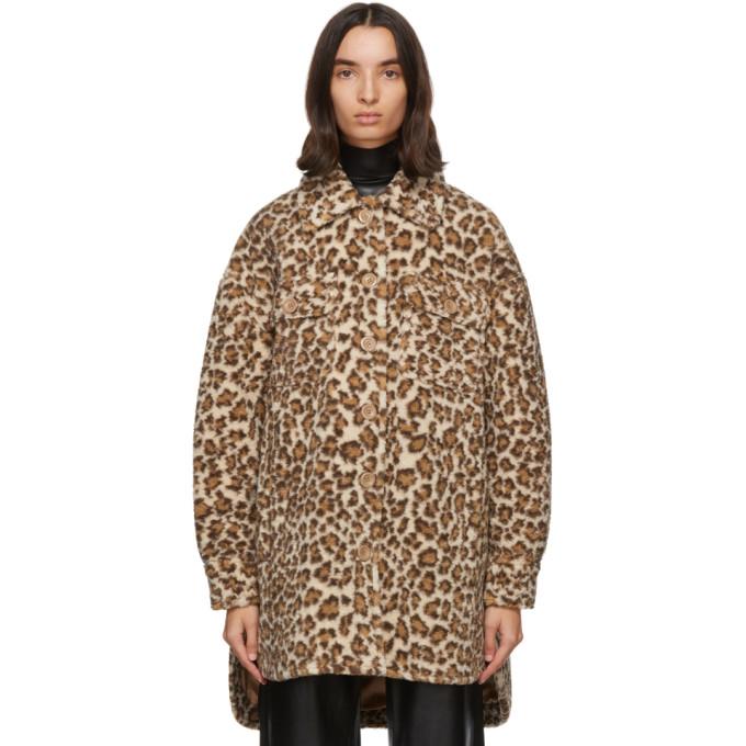 Stand Studio Beige Leopard Sabi Coat