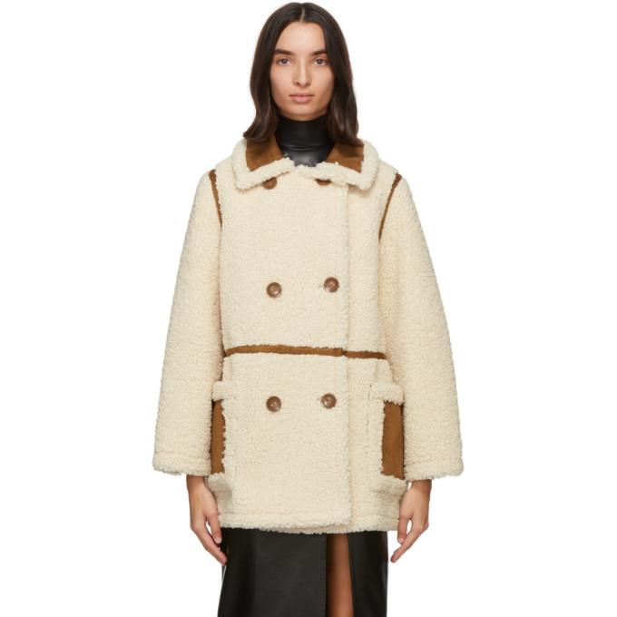 Stand Studio Off-White and Tan Chloe Jacket