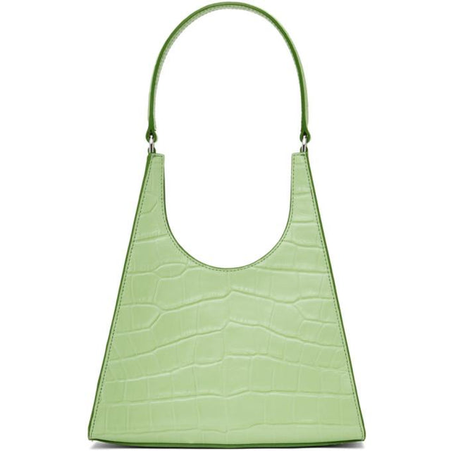 Staud SSENSE Exclusive Green Croc Rey Bag
