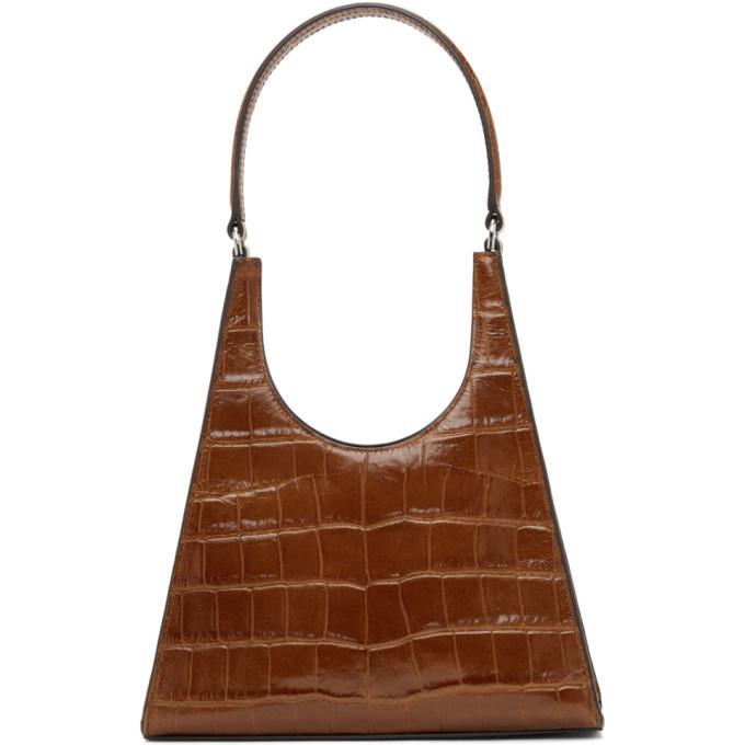 Staud Tan Croc Rey Bag