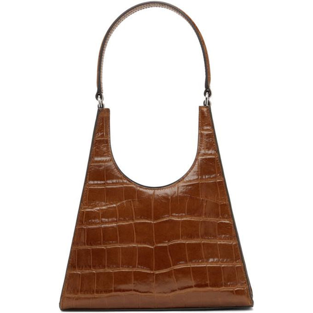 Staud Tan Croc Rey Bag