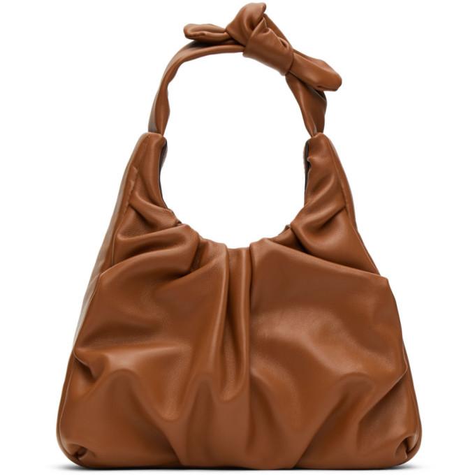 Staud Tan Leather Palm Bag