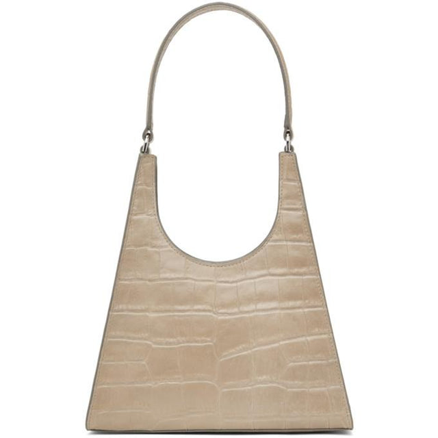 Staud Taupe Croc Rey Bag