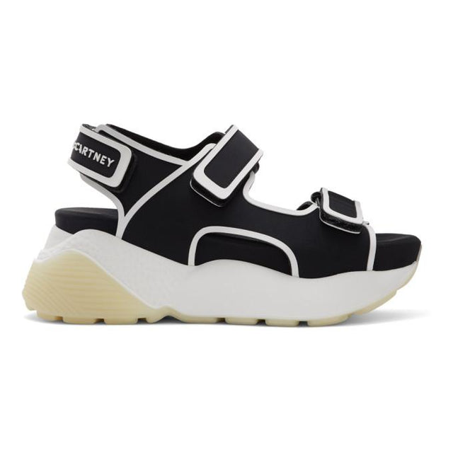 Stella McCartney Black and White Contrast Sandals