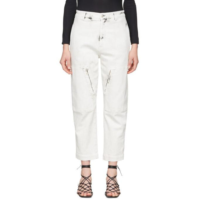 Stella McCartney White Acid Wash Galaxy Jeans
