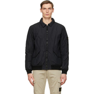 Stone Island Black Insulated Nylon Jacket
