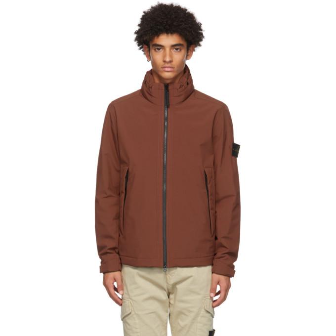 Stone Island Burgundy Soft Shell-R Jacket