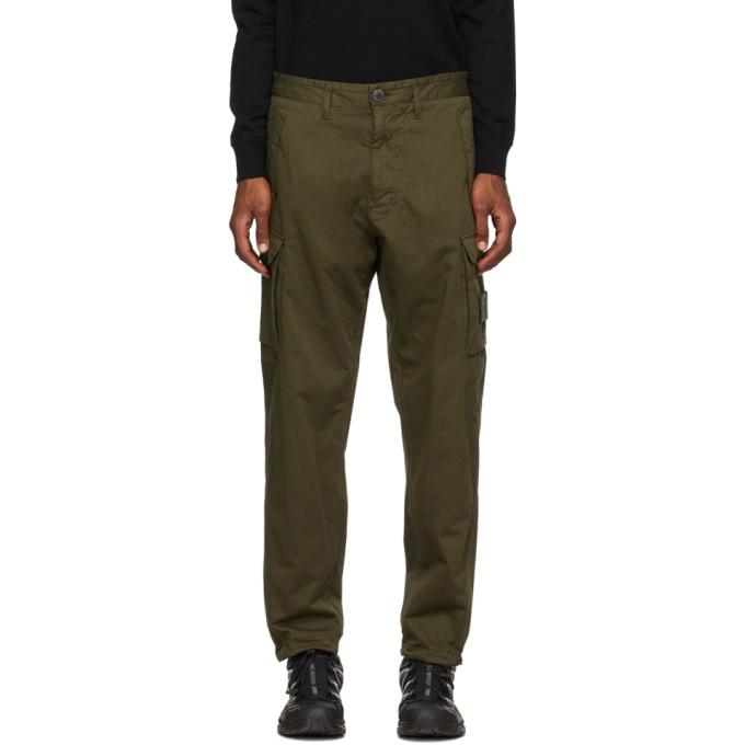 Stone Island Khaki Cotton Cargo Pants