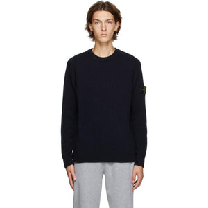Stone Island Navy Wool Crewneck