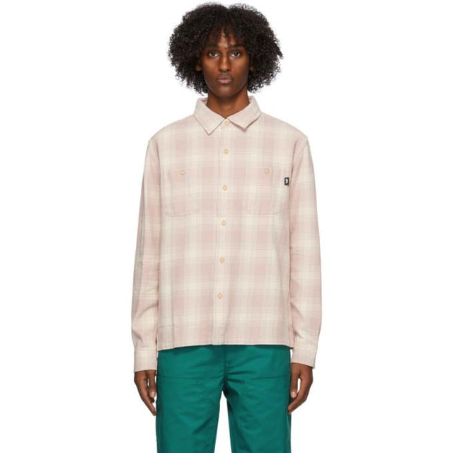 Stussy Pink Plaid Beach Shirt