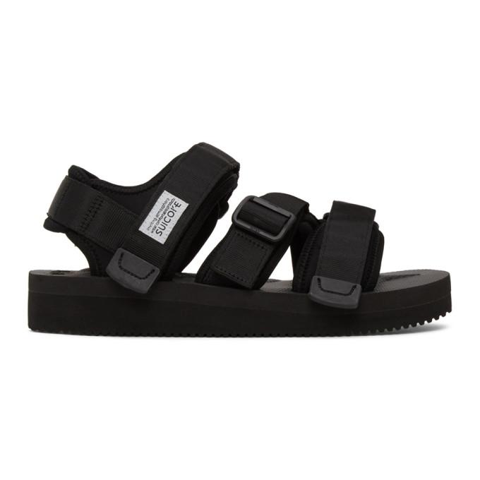 Suicoke Black Kisee-V Sandals