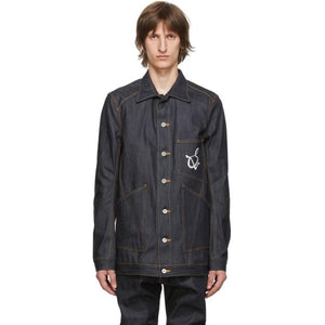 Sulvam Navy Denim Jacket