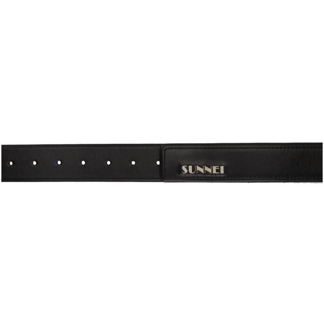 Sunnei Black Leather Belt