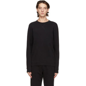 Sunspel Black Loopback Sweatshirt