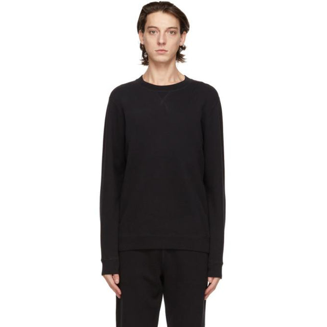 Sunspel Black Loopback Sweatshirt